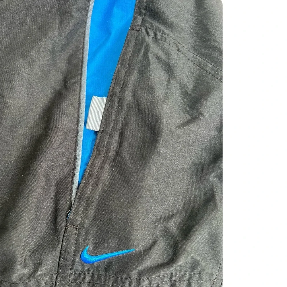 Nike Swim Trunks Mens Small Black Blue Grey Colorblock Board Shorts NESS5311